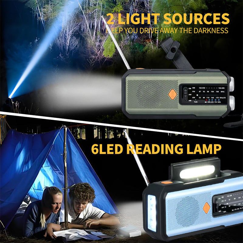 📢📢49% OFF!! ⏰Solar Hand-Crank Emergency Weather Radio